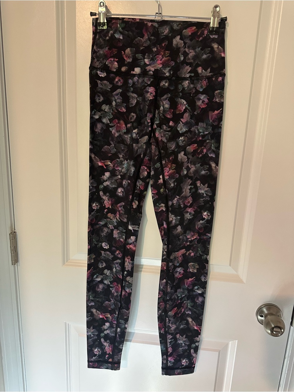 lululemon athletica Black Floral Print High-Rise Full-Length Leggings